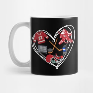 Womens Mens Love Playing Hockey Gift for hockey mom dad best hockey player Mug